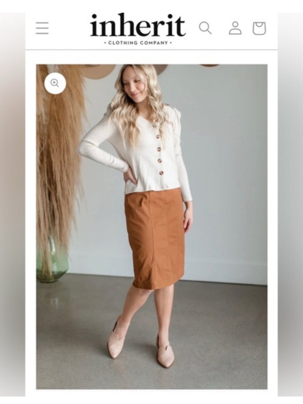 Inherit Clothing Company Midi  Skirt